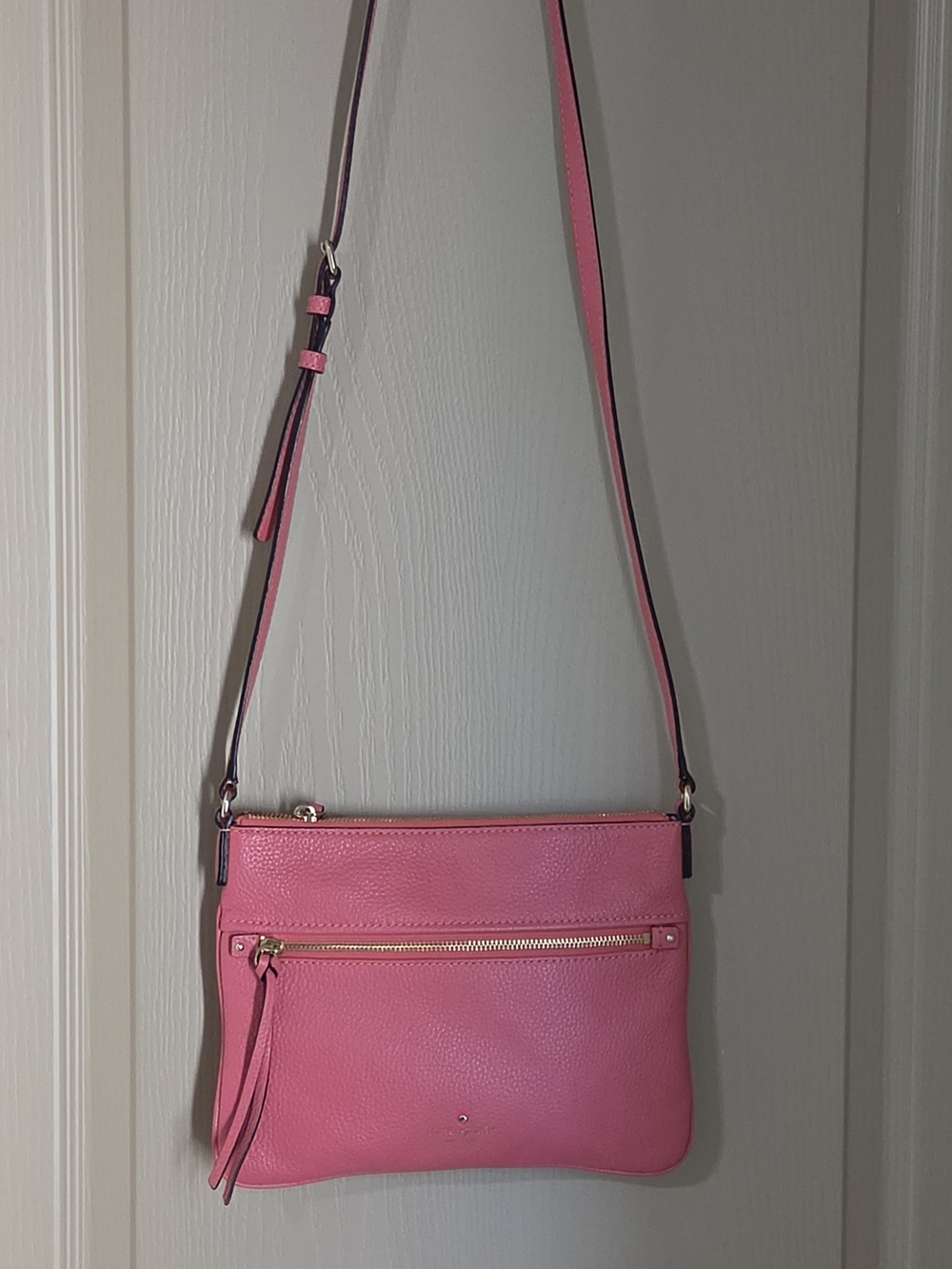 kate spade Pink Leather Crossbody with Front Zip
